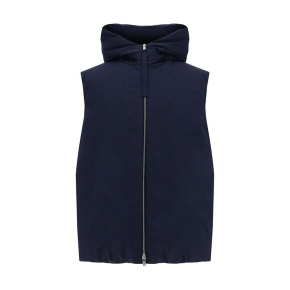 Jil Sander Blue Polyester Sleveless Men's Jacket